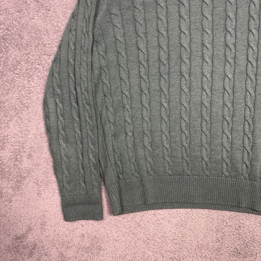 Brooks Brothers Sweater Men L Cable Knit Crewneck Supima Jumper Pullover Speckal